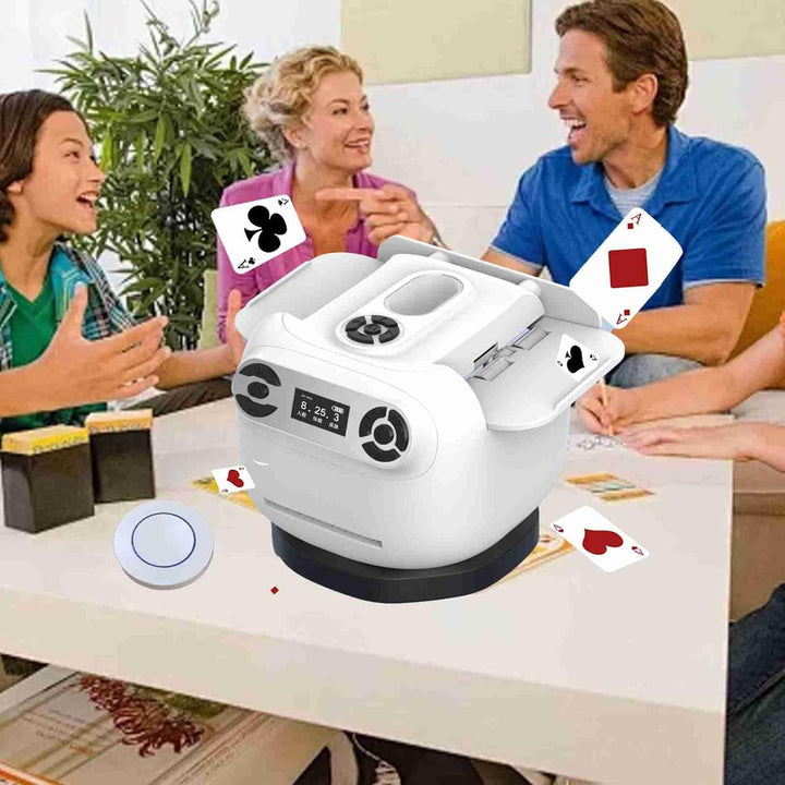Automatische Karten-Mischung und Händler 2-in-1, 2 Deck 360 ° Rotierende Handelsmaschine, Support 8