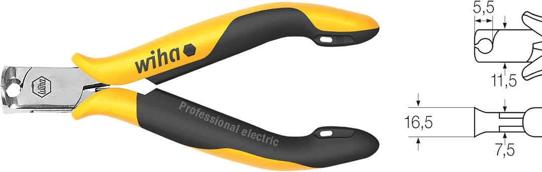 Wiha Vornschneider Professional ESD breiter Kopf mit kleiner Wate (26840) 115 mm für empfindliche el