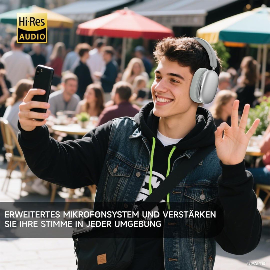Over-Ear Bluetooth Kopfhörer ANC, 120h Akku | Hi-Res Audio, 40mm Treiber, Multipoint BT 5.4, Noise C