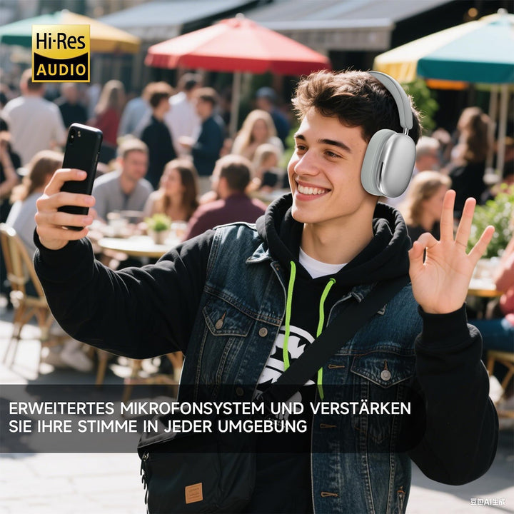 Over-Ear Bluetooth Kopfhörer ANC, 120h Akku | Hi-Res Audio, 40mm Treiber, Multipoint BT 5.4, Noise C