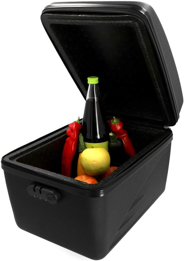 FISCHER 50396 Isolierte Gepäckträgerbox | hält Lebensmittel warm oder kalt | 16 L Fassungsvermögen |