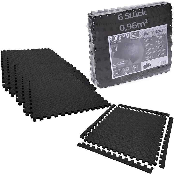 BURI Bodenmatten 40x40 cm EVA Schaumstoff Grasmuster rutschfest wasserdicht geruchslos Puzzle Bodenf
