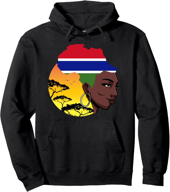 Gambian Queen Black History Month Gambia Flagge Afrika Pullover Hoodie