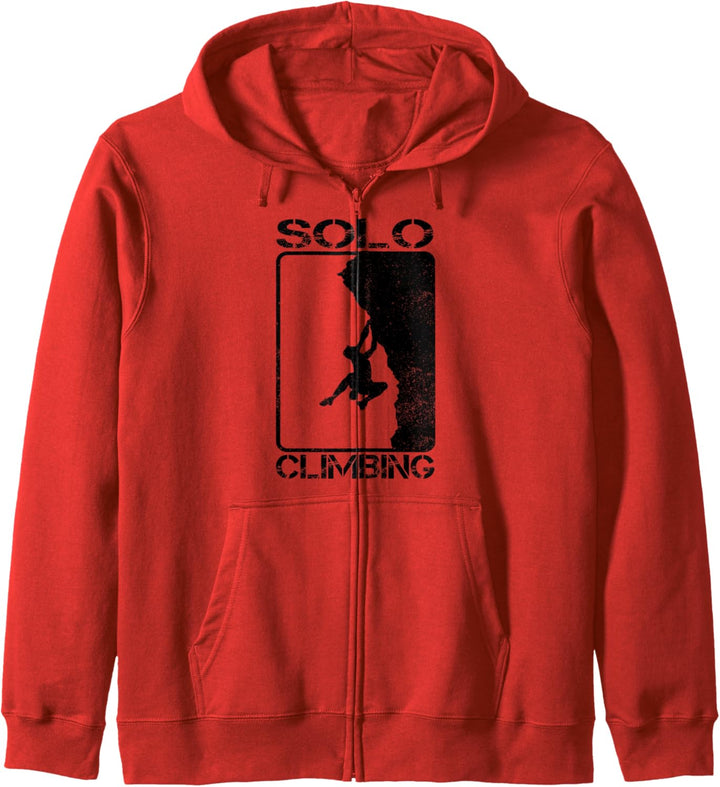 Solo Klettern Soloing Bouldern Kapuzenjacke