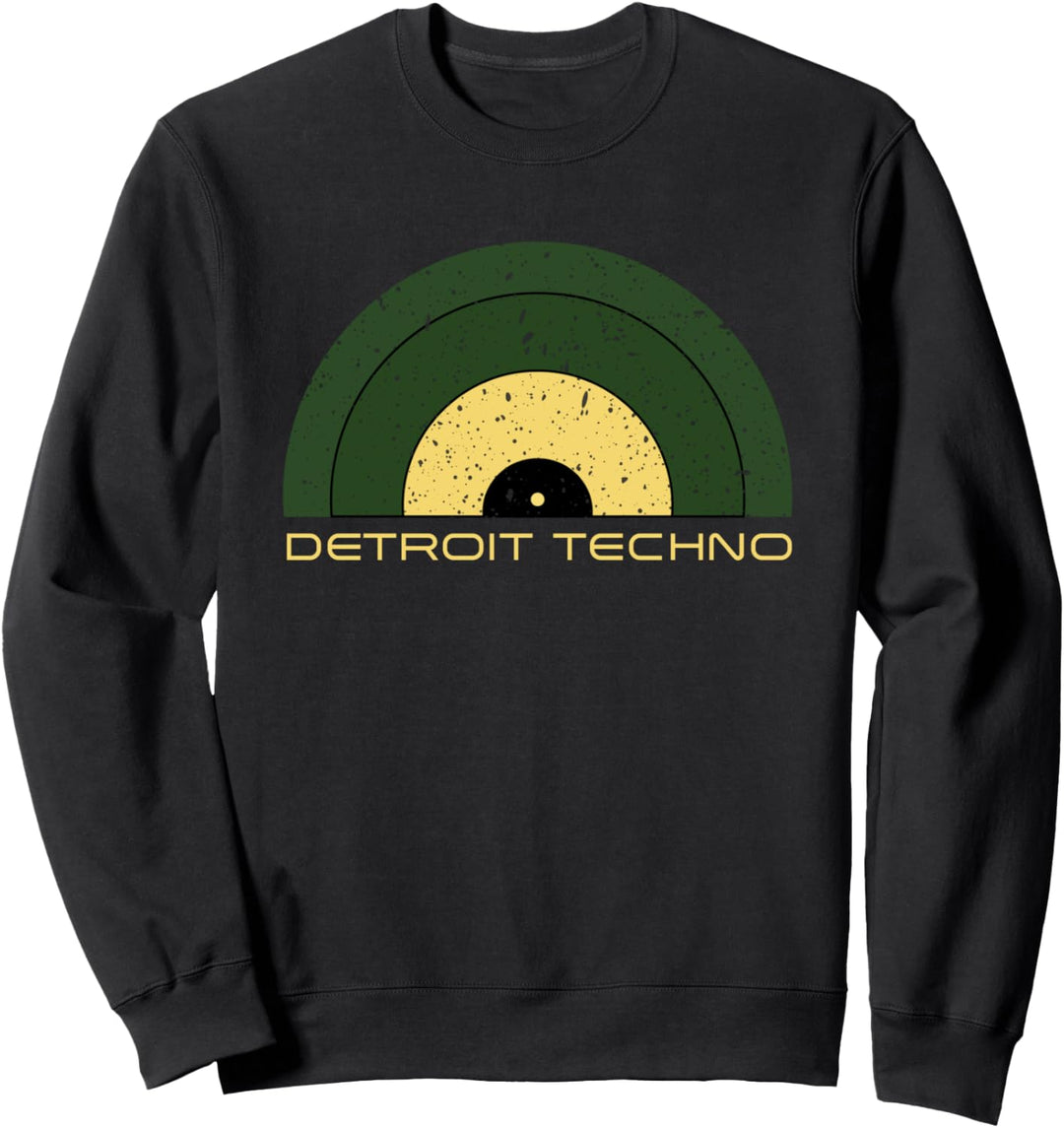 DETROIT TECHNO RETRO LOOKING RETRO LOOKING RETRO TEXT Sweatshirt