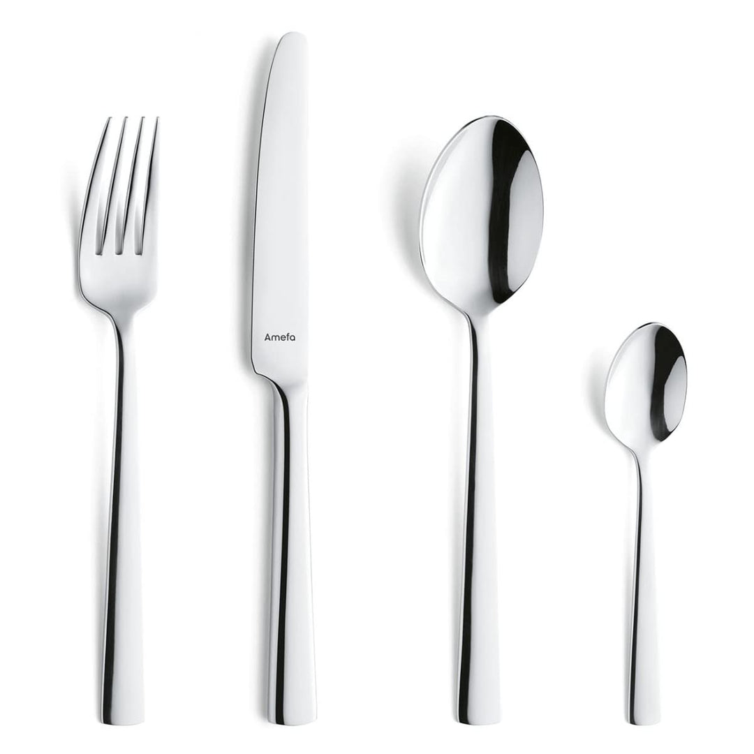 Amefa MODERNO Besteck Set 6 Personen | 24-teilig | Edelstahl 18/10 poliert &amp; rostfrei | spülmaschine