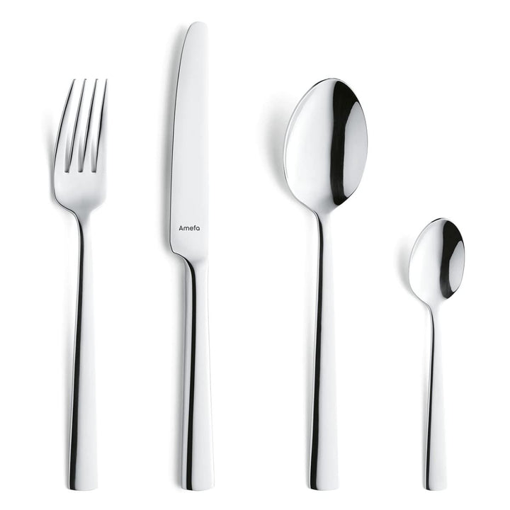 Amefa MODERNO Besteck Set 6 Personen | 24-teilig | Edelstahl 18/10 poliert &amp; rostfrei | spülmaschine