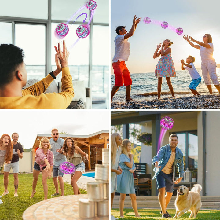 Fliegender Ball 2025, Flying Balls mit Led-Beleuchtung, Orbi Drohne Orbit Ball Hover Spinner Toy Ges
