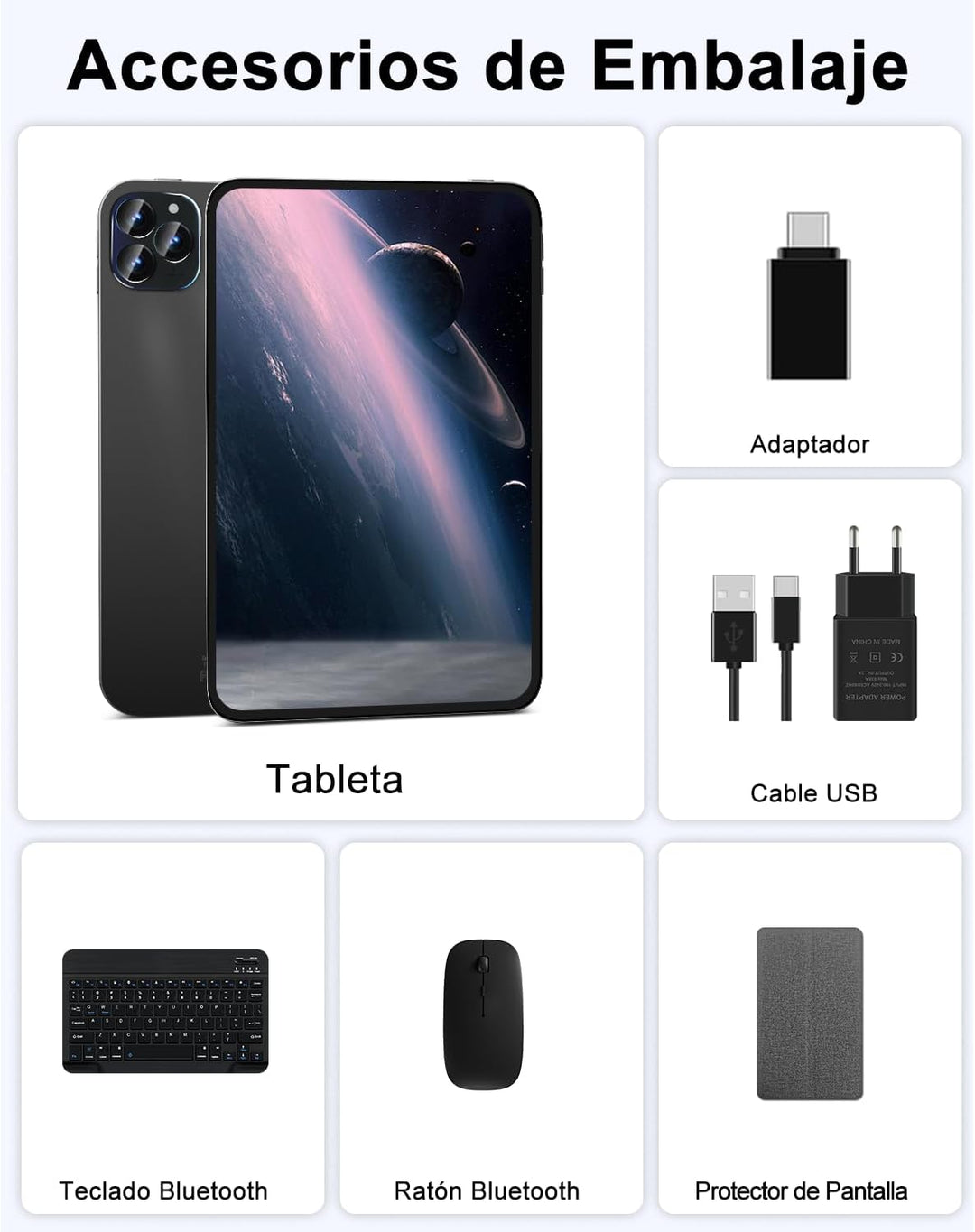 GOODTEL Android 15 Tablet 10.1 Zoll 22 GB RAM + 128 GB ROM (2 TB TF), Octa-Core, WLAN 5G, Gemini AI,