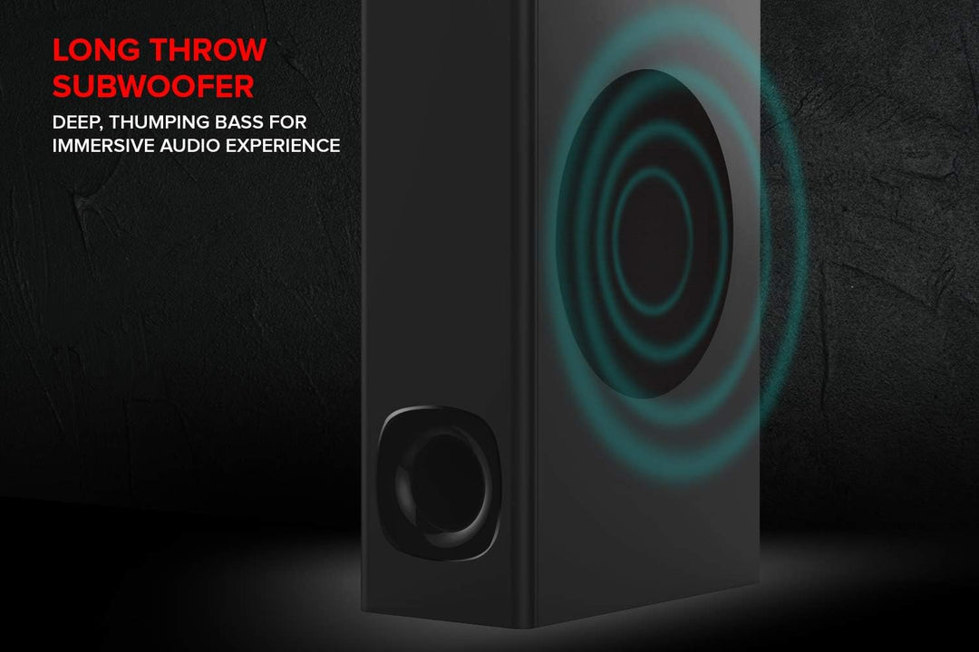 CREATIVE Stage 2.1 Kanal Soundbar mit Subwoofer für TV, Computer und Ultrawidebildschirme, Bluetooth