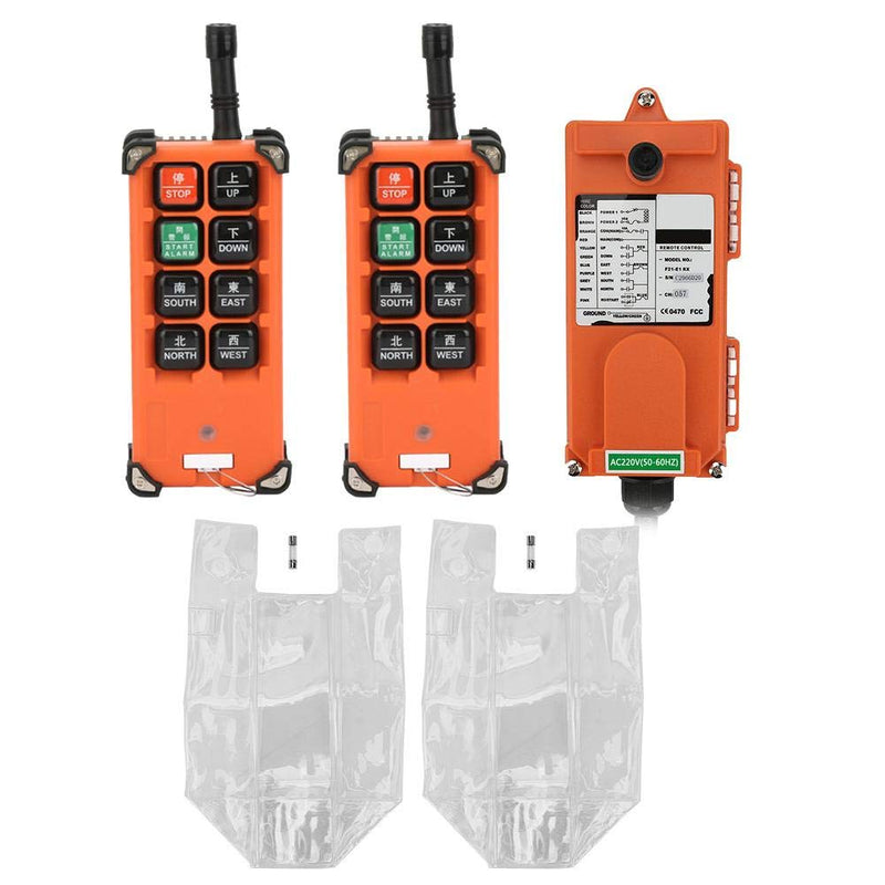 Drahtlose Kranfernbedienung, 8 Tasten 220 V Industriekanal Elektrohubaufzug Funkschalter Sender Empf
