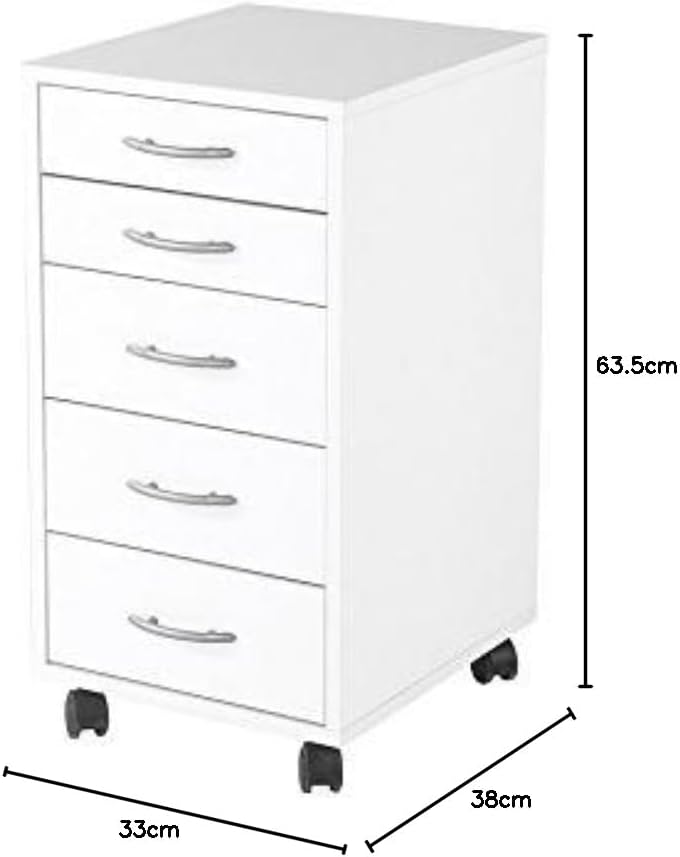 FMD Möbel, 336-001E Freddy Beistellcontainer,melaminharz beschichtete ppanplatte, weiss, masse 33.0