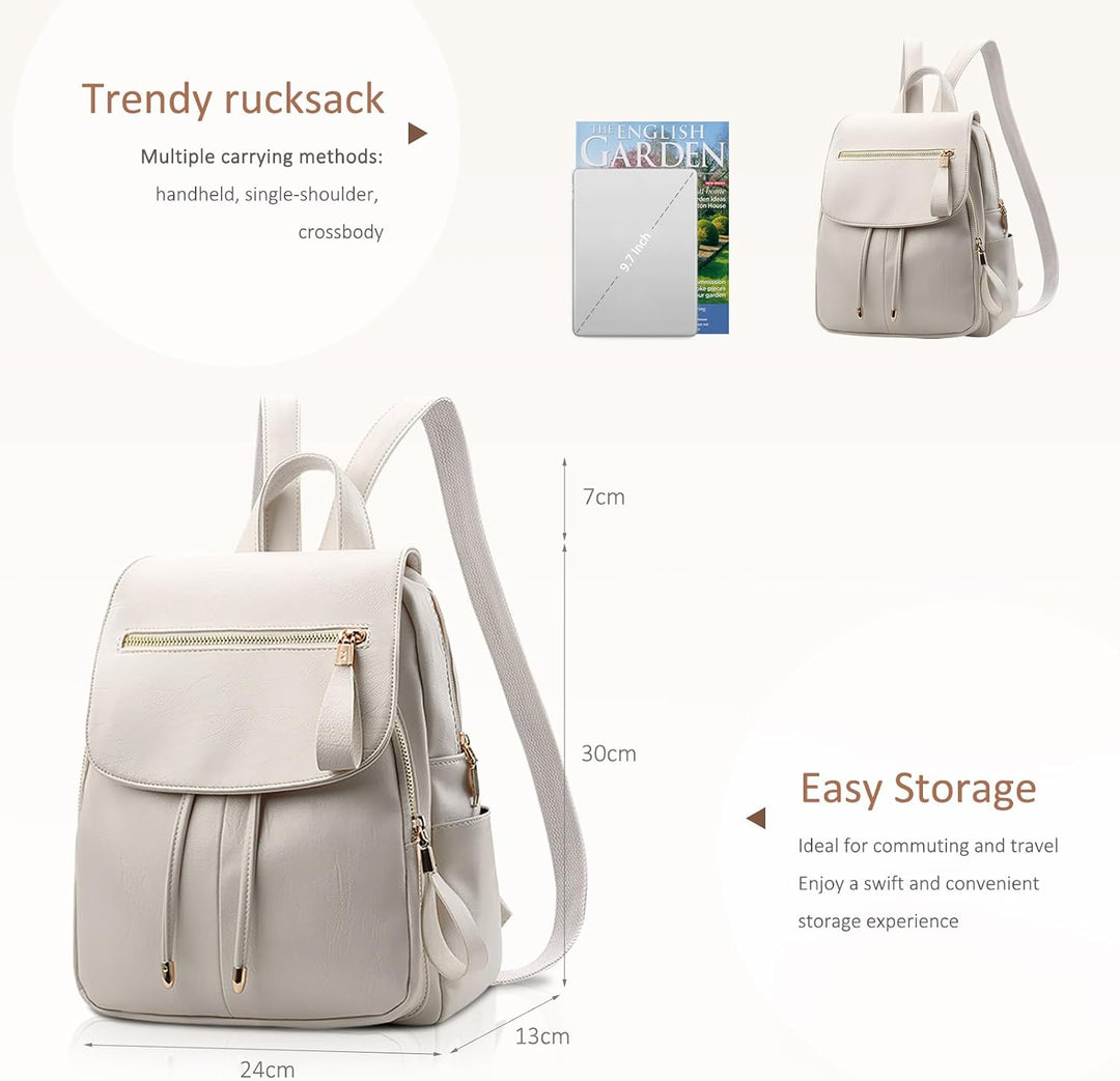 NICOLE&DORIS Mode Frauen Rucksack Mini Rucksack Leder Damen Rucksack Umhängetasche Geldbörsen Mädche