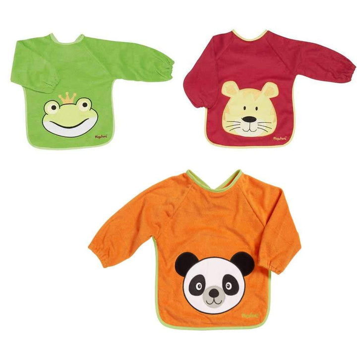 3 Playshoes Lätzchen Playshoes 507461 - Ärmel-Lätzchen rot, grün, orange