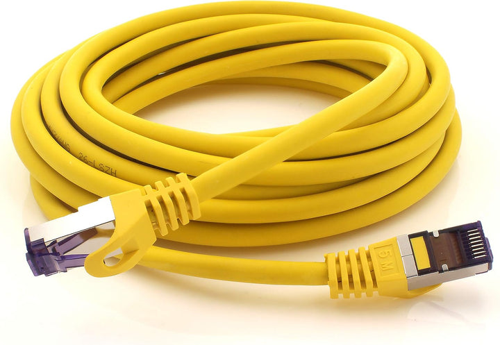 1aTTack.de Cat.7 Netzwerkkabel 30m - Gelb - 1 Stück - Cat7 Patchkabel (SFTP/PIMF/LSZH) Rohkabel 10 G