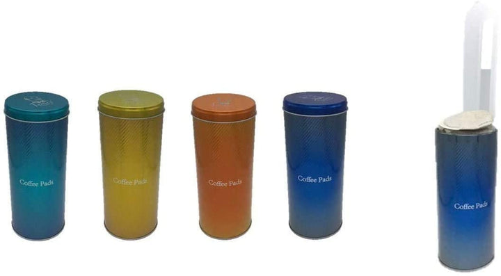 Paddose mit Padlifter NEU METALLIC Vorratsdose für Kaffeepads Senseo, Schutz vor Fingerabdrücken