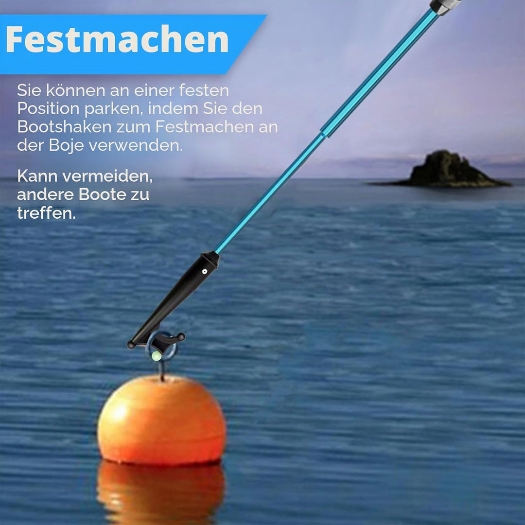 KOMCLUB Teleskop Bootshaken Aluminium Leichtgewicht Push Pole Mehrzweck Ausziehbare Stange rutschfes