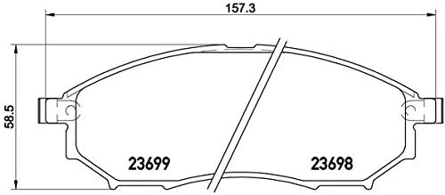 Brembo P56094 Vordere Bremsbeläge, Anzahl 4