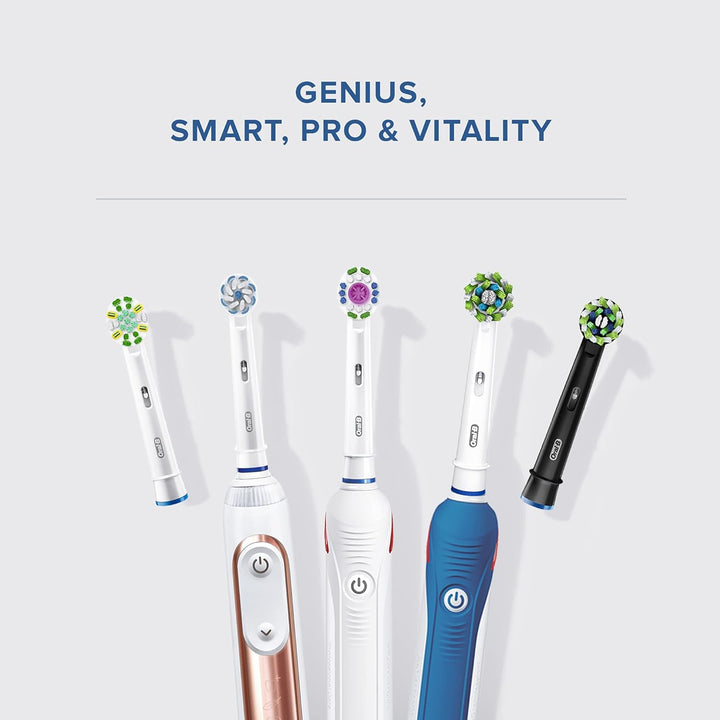 Oral-B White 3D Bürstenkopf, 4 Stück, Original Reinigungs Bürstenkörper, Weiss Alte Version, Alte Ve