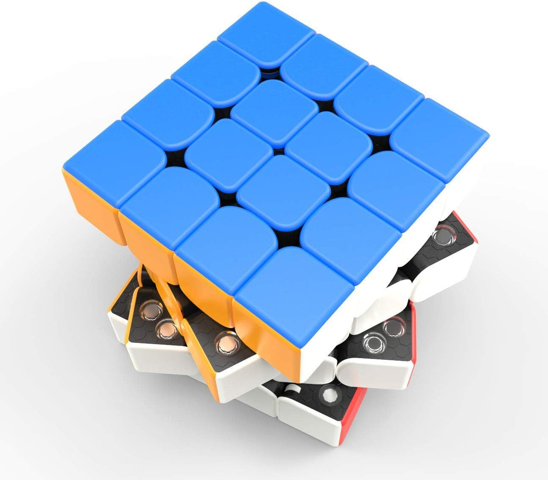GAN 460 M Speedcube, 4x4 magnetischer Meister Würfel Gans 460M Puzzle Spielzeug(Stickerlos), 4x4