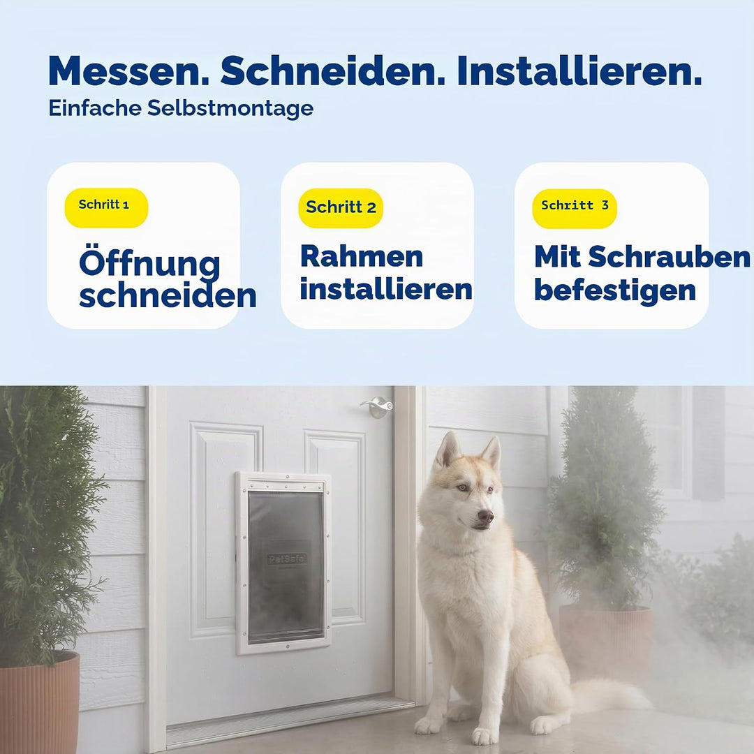 PetSafe Haustiertür für Katzen und Hunde, extrem wetterfest, energieeffizient, isoliertes Klappensys