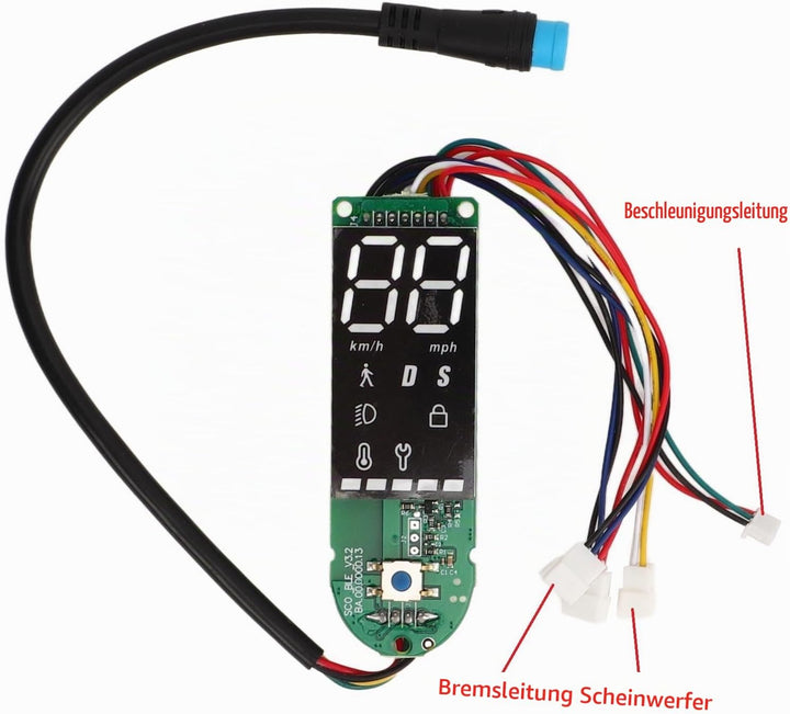 BuyWeek Elektroroller Dashboard für Xiaomi PRO 2, Elektroroller Armaturenbrett PCB Wasserdicht Bluet