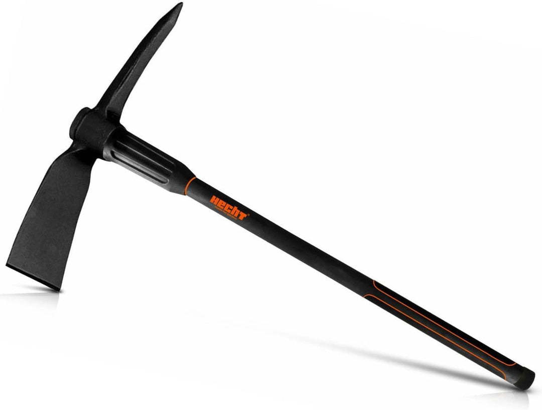 Hecht Spitzhacke gross - Gartenhacke mit Stiel 91cm Länge - Kreuzhacke (Spitze und flache Schneide)