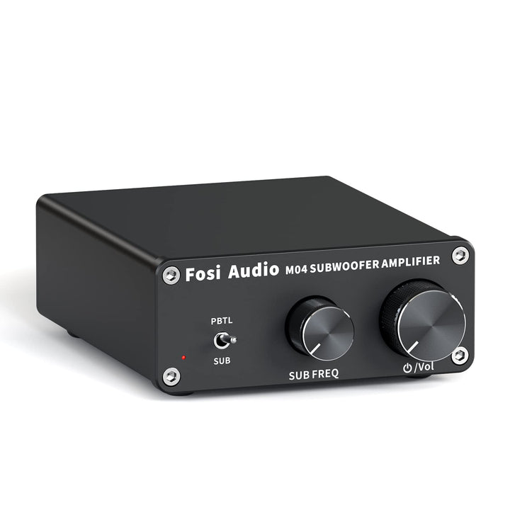 Fosi Audio M04 Subwoofer Verstärker 100W, TPA3116 Mini Monokanal Subwoofer-Verstärker, Voll-Frequenz