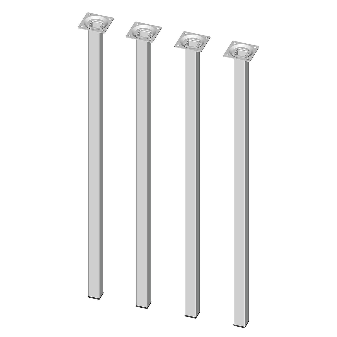 DIY Element System Möbelfuss eckig – Vierkant-Metallfuss, ideal als Tischbein für die Gestaltung ind