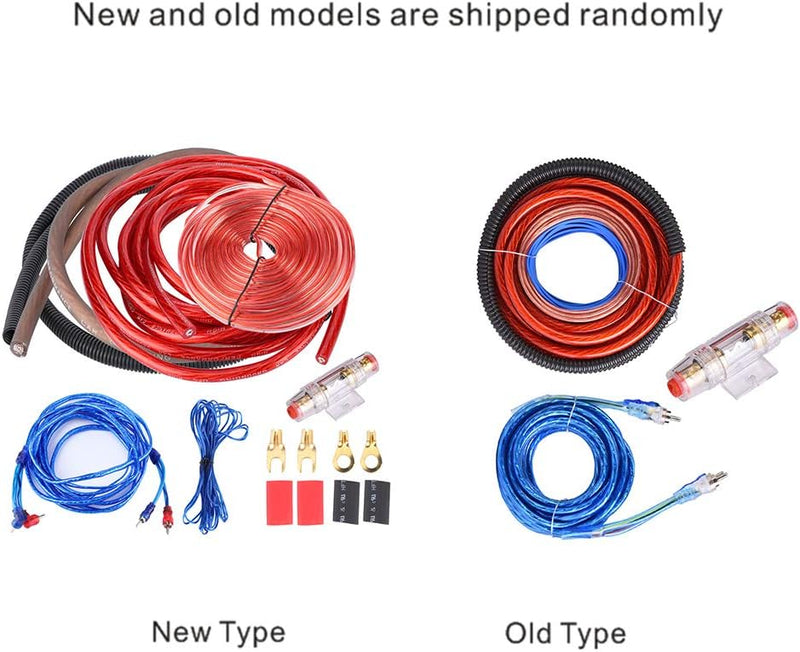 BOROCO Auto-Subwoofer-Kabel-Kit, Verstärker-Installationskabel-Kits Auto-Verstärker-Verkabelung Vers