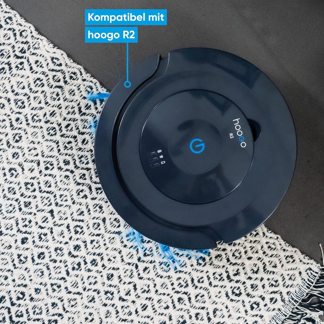 hoogo® R2 Saugroboter Zubehör Filter-Set - Ersatzteile - Ersatz-Akku + Netzteil - Bürsten-Set - Ersa