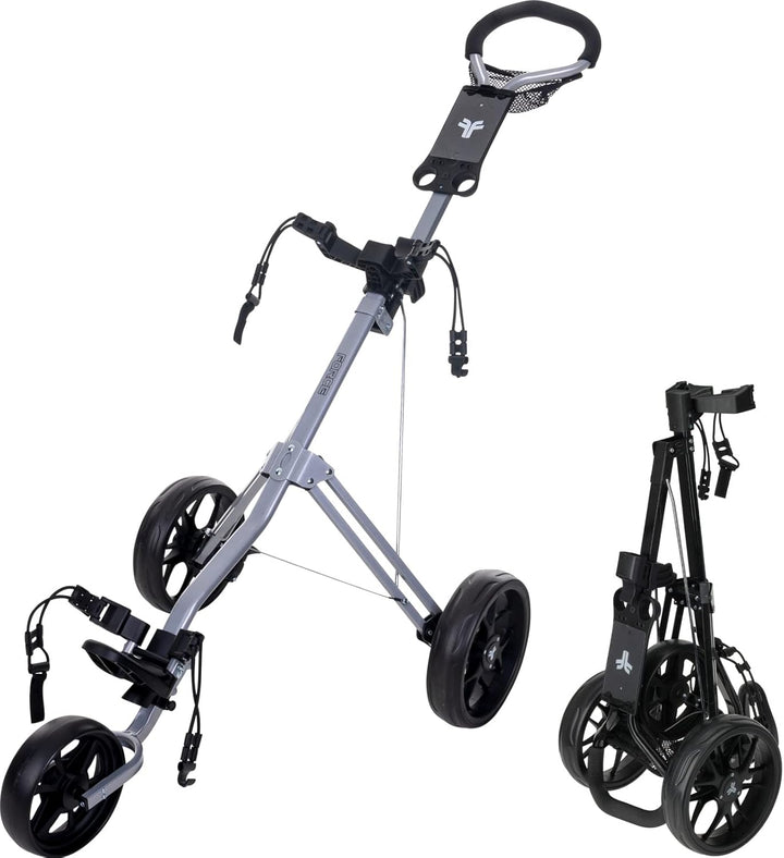 Fast Fold Force Golf-Trolley mit 3 Rädern 3 Wheel silber, 3 Wheel silber