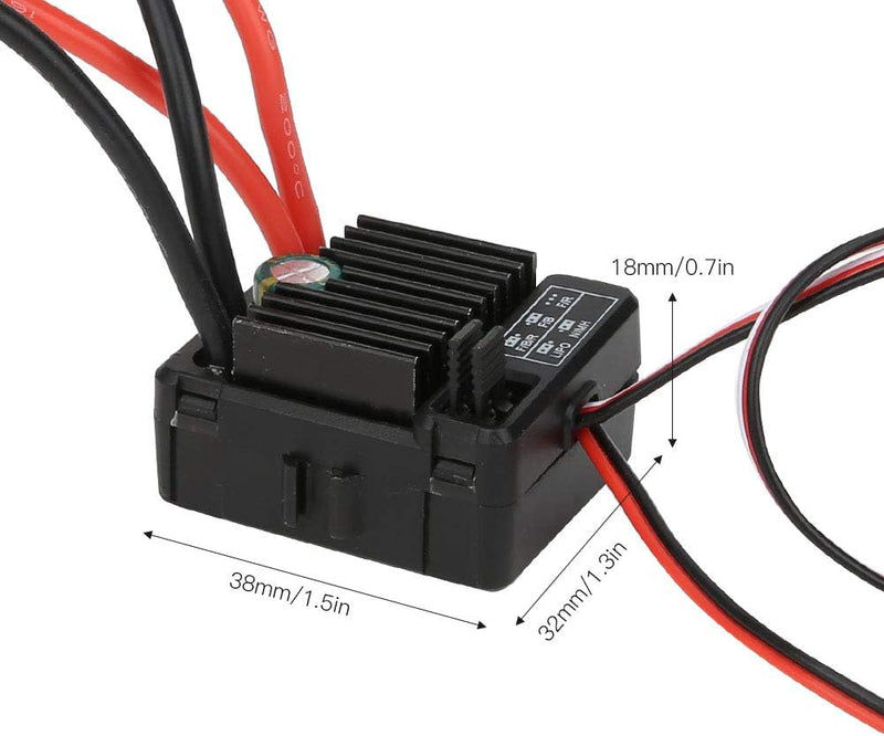 VGEBY RC Auto ESC, 2-3S 60A ESC Brushed mit Wasserdicht BEC 5V/2A ESC Elektronischer Drehzahlregler