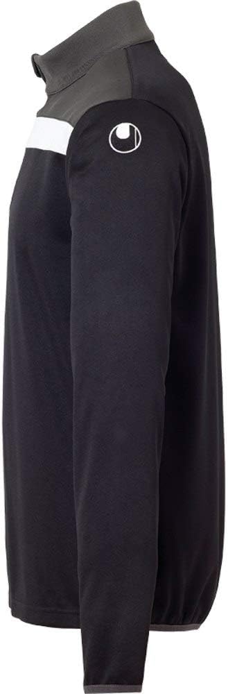 uhlsport Herren Offense 23 1/4 Zip Top Herren Sweatshirt 152 Schwarz/Anthra/Weiss, 152 Schwarz/Anthr