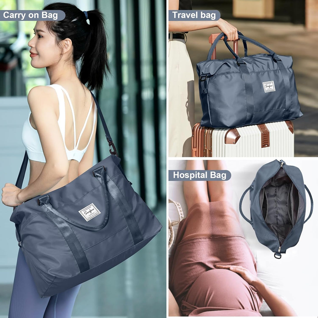 Reisetasche Damen Sporttasche 40x20x25 Ryanair Handgepäck Tasche Weekender Bag Schwimmtasche Wasserd