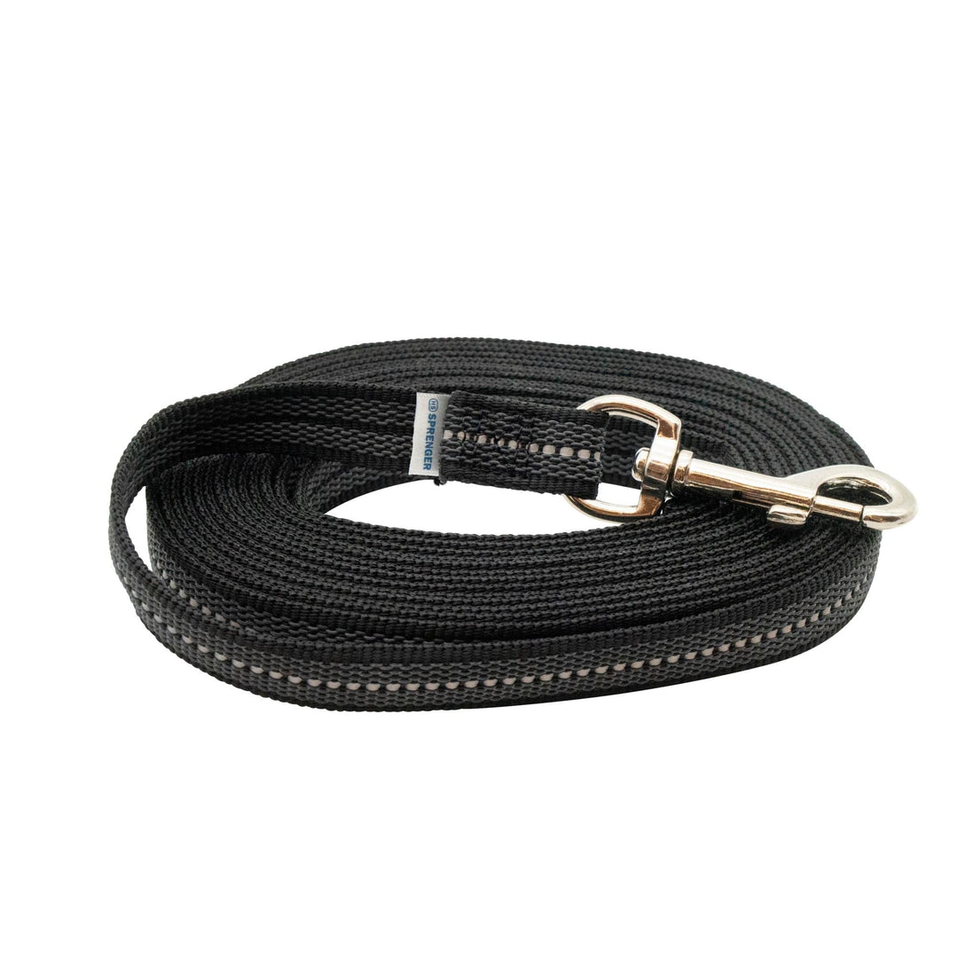 Gummierte Leine ohne Handschlaufe - schwarz, 750 cm (7,5 m) 750 cm schwarz, 750 cm schwarz