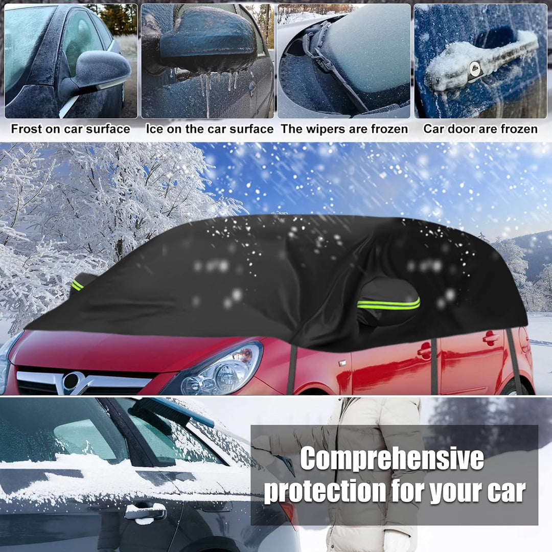 Autoabdeckung Schrägheck Universalmodell 338 * 150 * 49cm, Halbgarage Wasserdicht Ersatz für VW Golf