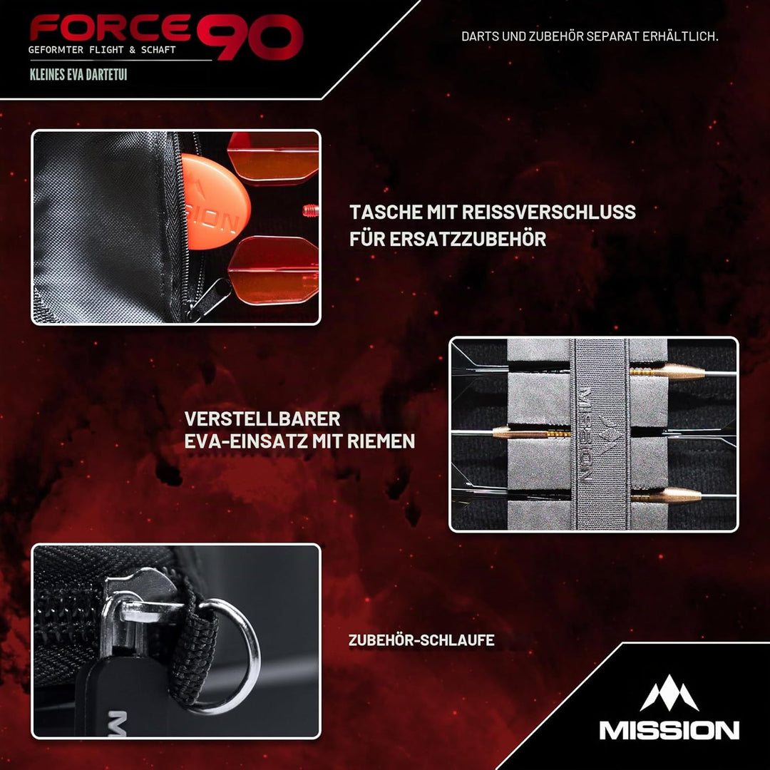 Mission Darts Force 90 Darttasche | EVA-geformte Brieftasche | schlank
