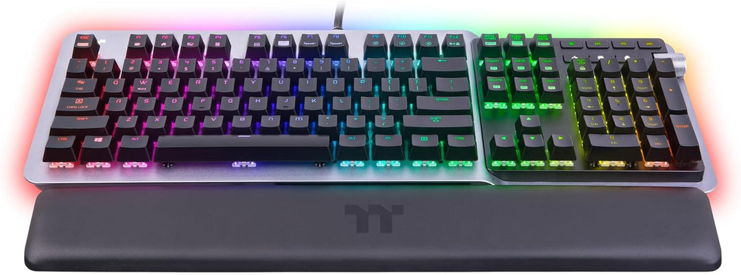 Thermaltake Argent K5 MX Speed Silver Mechanische Gaming-Tastatur RGB Cherry MX Speed Silver Switch