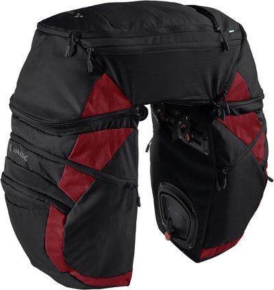 VAUDE Karakorum Pro Hinterradtaschen Black/Carmine, Black/Carmine