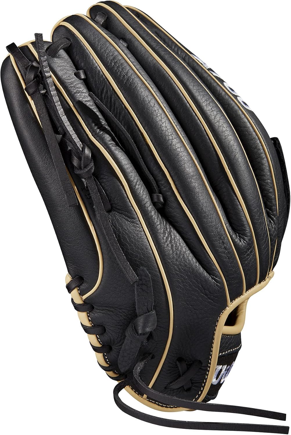 WILSON 2022 A700 Jugend-Baseball-Handschuh Schwarz/Blond 12.5\ Linke Hand Wurf, Schwarz/Blond 12.5\