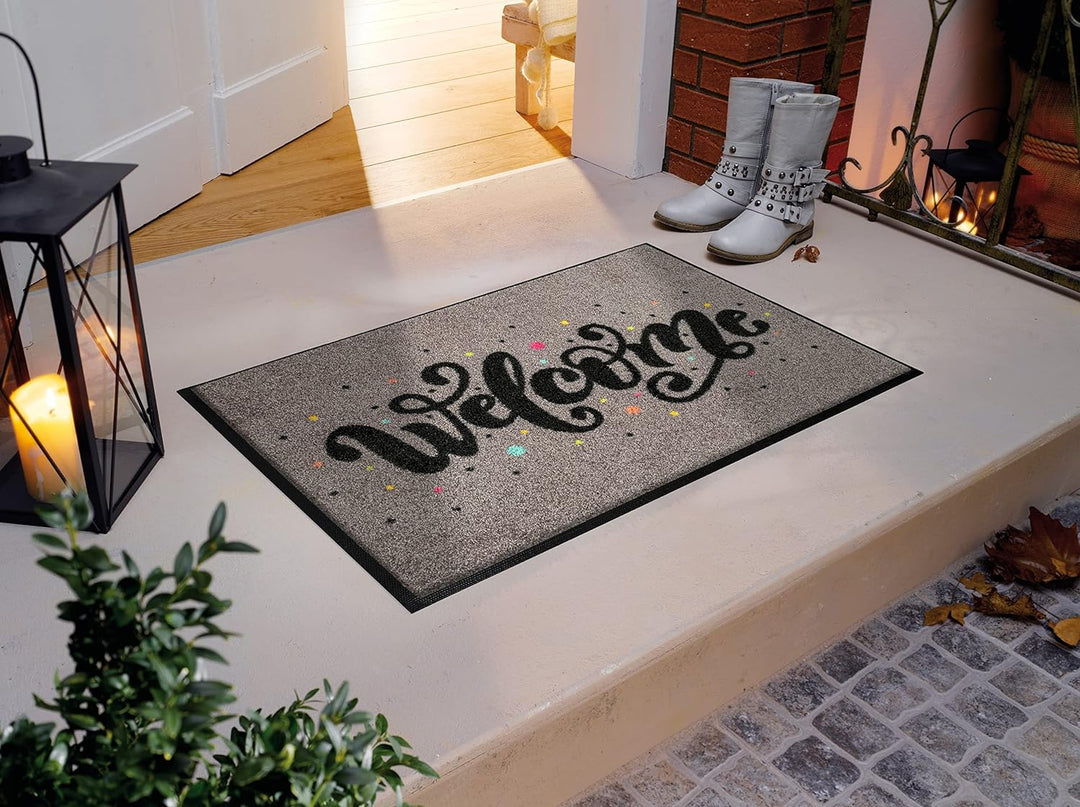 wash+dry Fussmatte, Welcome Confetti 50x75cm, innen und aussen, waschbar 50x75cm Welcome Confetti Gr