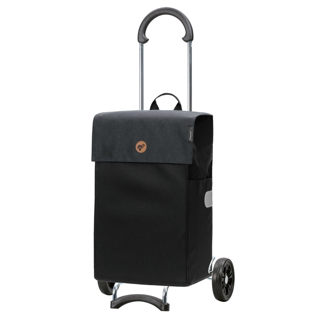 Andersen Shopper Scala Stahl mit Rad Ø 15 cm und 47 Liter Tasche Hera schwarz
