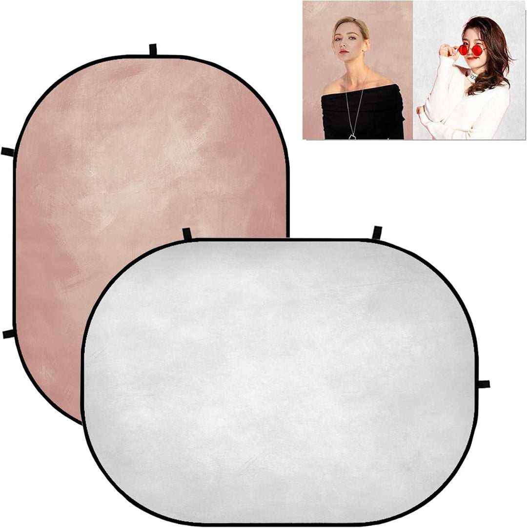 Kate 1,5x2m(5x6,5m) Apricot Pink Abstract Texture/Smoke Grey Faltbarer Hintergrund Doppelseitige Mik