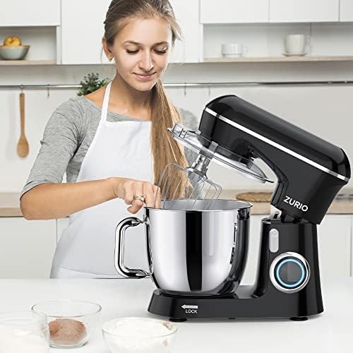 Küchenmaschine Rührmaschine 1300W Zurio 5.5L Knetmaschine Rührmaschine 10-Gang-Roboter-Knetmaschine