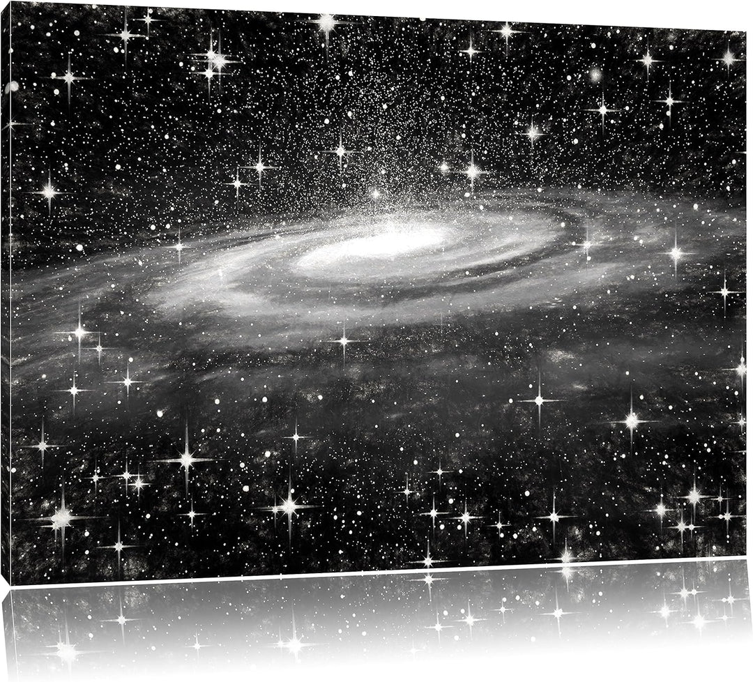 Pixxprint Spiralgalaxie im Weltall als Leinwandbild/Grösse: 100x70 / Wandbild/Kunstdruck/fertig besp