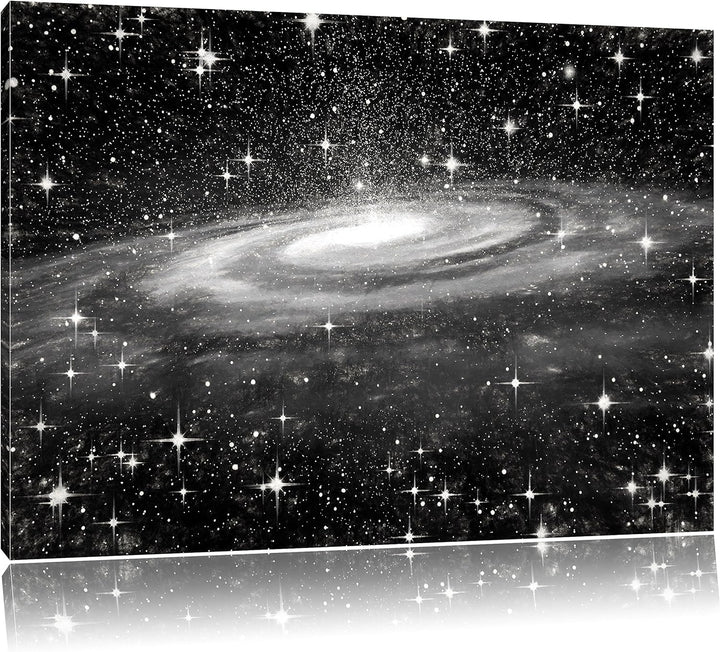 Pixxprint Spiralgalaxie im Weltall als Leinwandbild/Grösse: 100x70 / Wandbild/Kunstdruck/fertig besp