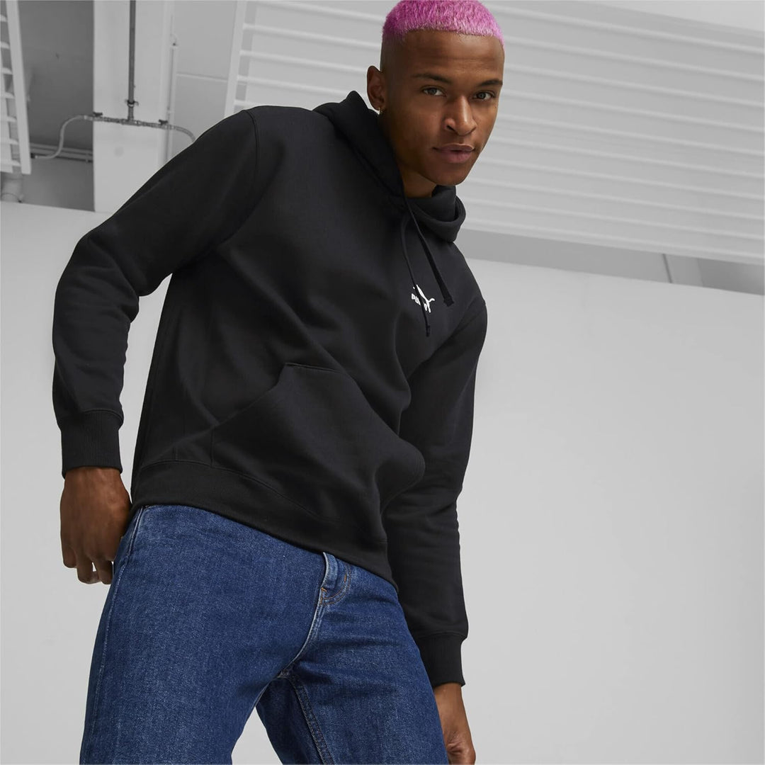 PUMA Herren ESS Small Logo Hoodie FL Sweat M Schwarz, M Schwarz