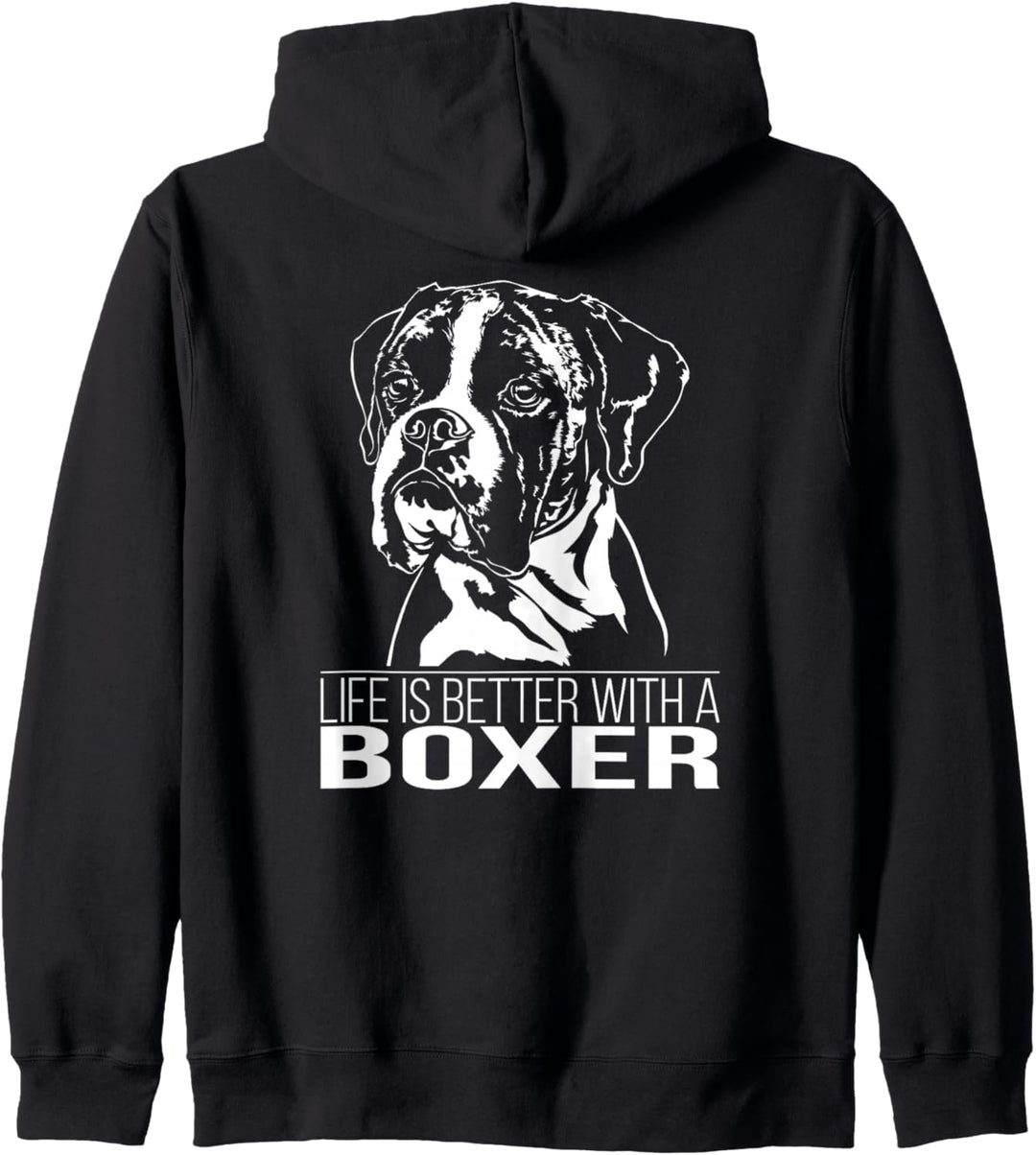 Deutscher Boxer life is better Hund Hundespruch Hunde Kapuzenjacke