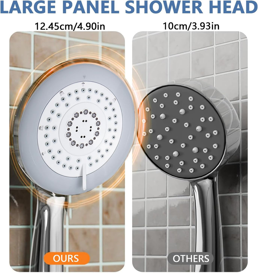 Duschkopf LED 7 Farben, Multifunktions-Handbrause Dusche LED, 12.5CM Handbrause Duschkopf mit LED Be